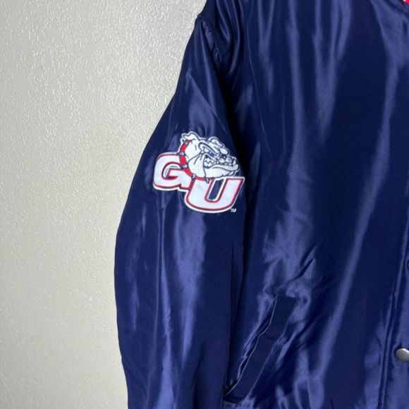 Seattle Mariners X Gonzaga Satin Quilt Lined Bomber Jacket Medium - Picture 3 of 6